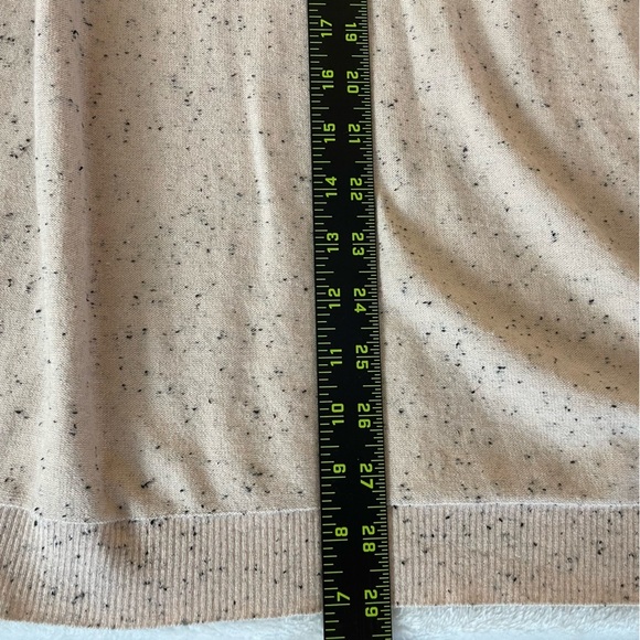 ❌SOLD Verve Amí Pale Pink and Black Nubby Knit Open Front Cardigan - Picture 3 of 9